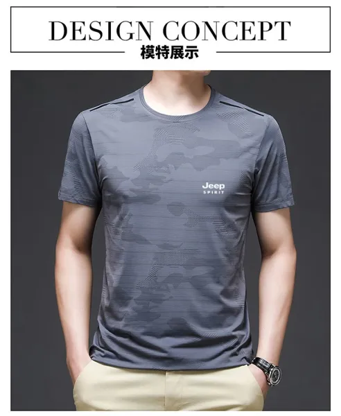 Design Jeep Spirit Camo Print Black T-Shirt T-Shirts - 7