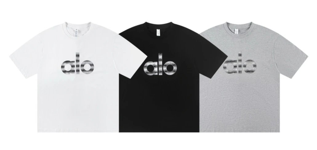 Alo Logo Graphic Black T-Shirt - 48