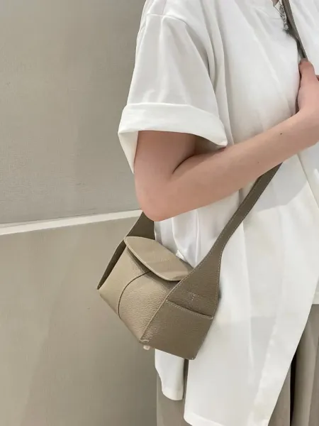 Design Mini Hobo Bag Water Mist Blue Shoulder Bags - 19