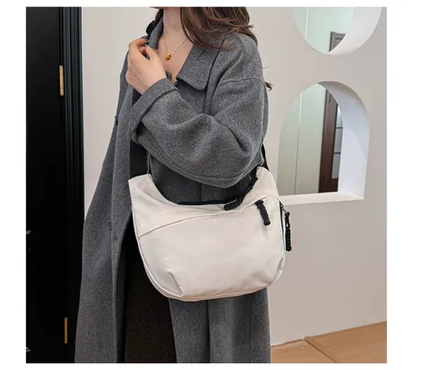 Design Minimalist Black Hobo Crossbody Bag - 17