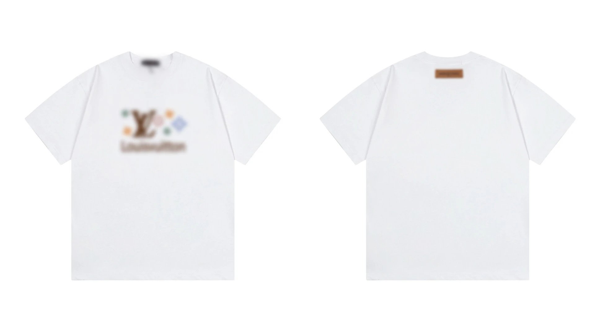 Design Abstract Print White T-Shirt - 24