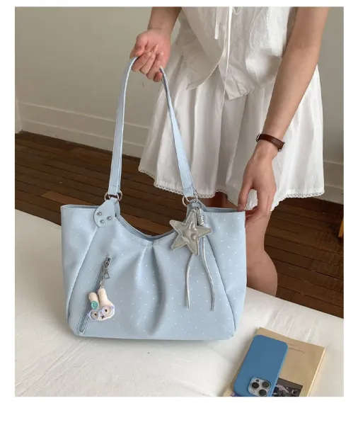 Design Polka Dot Tote Bag White - 28