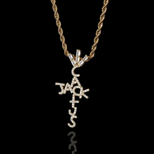 Cactus Jack 'Jack' Cross Pendant Necklace Gold Jewelry - 1