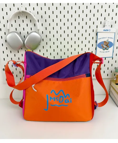 Design JMsDai Colorblock Hobo Bag Multicolor Shoulder Bag Hobo Bag - 35