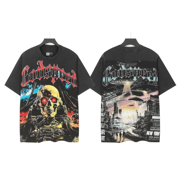 Godspeed Skeleton Graphic Black T-Shirt - 19
