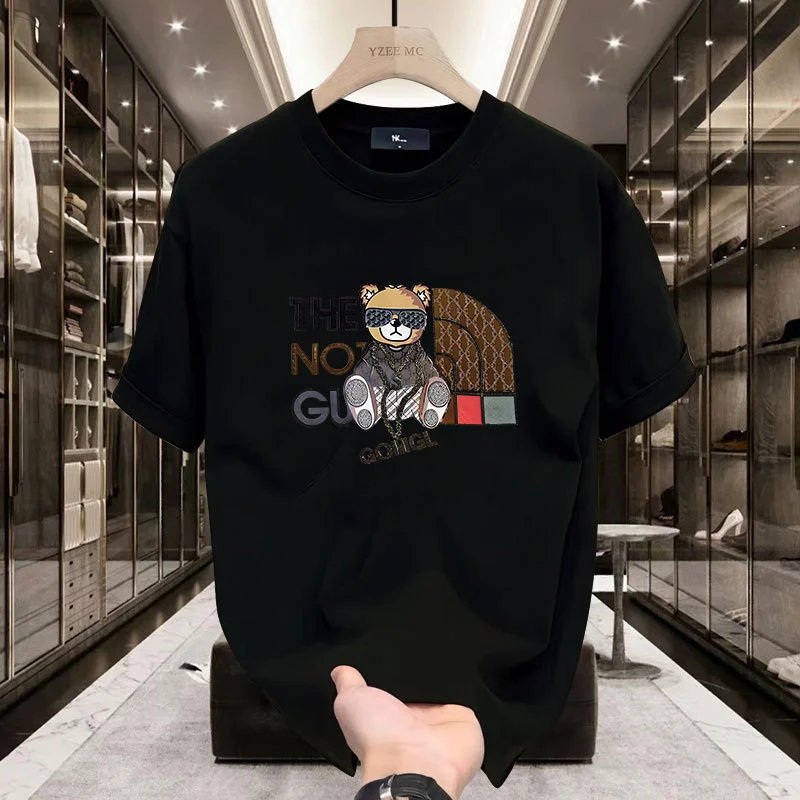 Design YZEE MC Bear Graphic Print Black T-Shirt T-Shirts - 9
