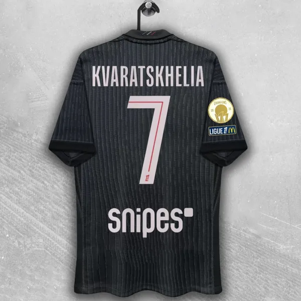 Paris Saint-Germain 2024-25 Third Jersey Black Kvaratskhelia #7 - 1