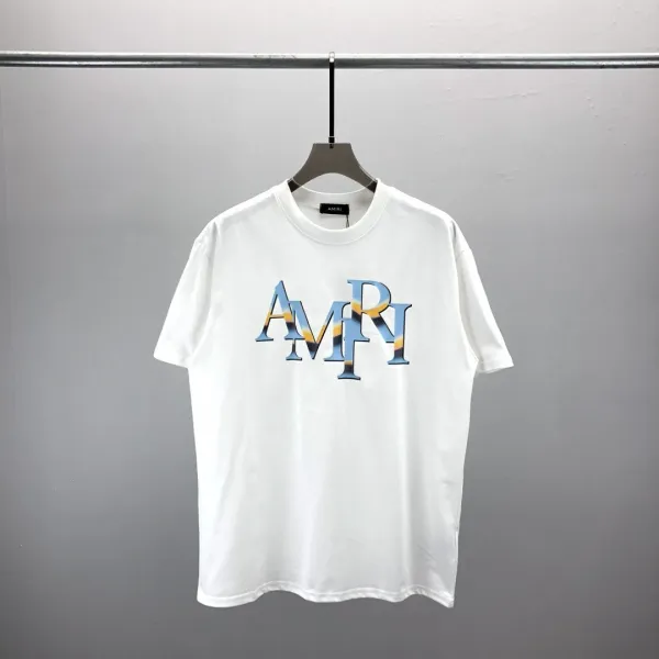 Amiri AMIRI Logo Print White T-Shirt - 1