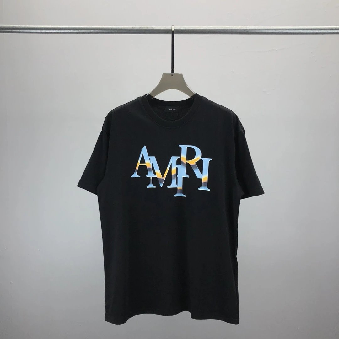 Amiri AMIRI Gradient Logo Black T-Shirt - 3