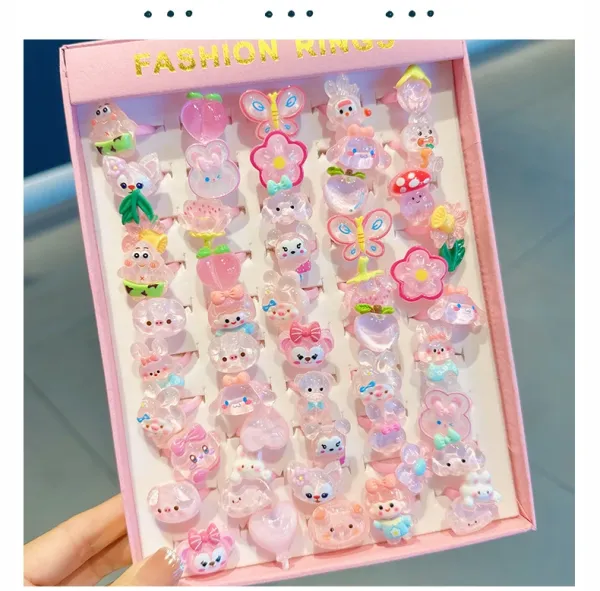Design Fashion Rings Bunny Character Resin Rings Multicolor Jewelry - 8