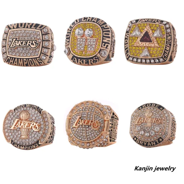 Design Kanjin Jewelry Los Angeles Lakers NBA Championship Rings Collection Display Box Jewelry - 7