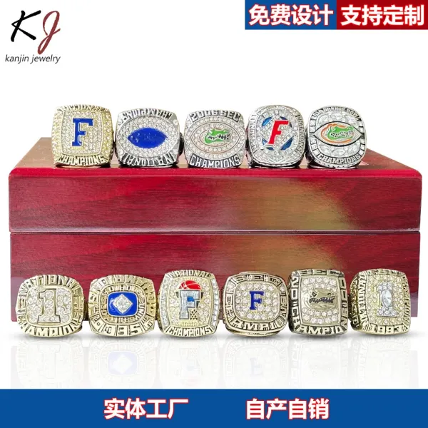 Design Kanjin Jewelry College Championship Rings Collection Red Display Box Jewelry - 6