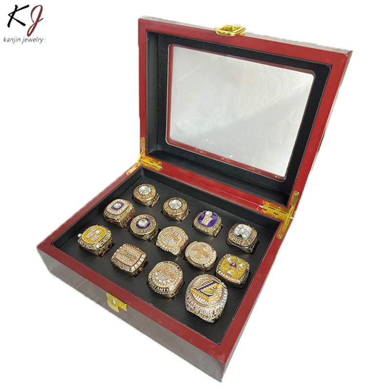 Los Angeles Lakers Championship Rings Collection Gold Multicolor Jewelry - 2