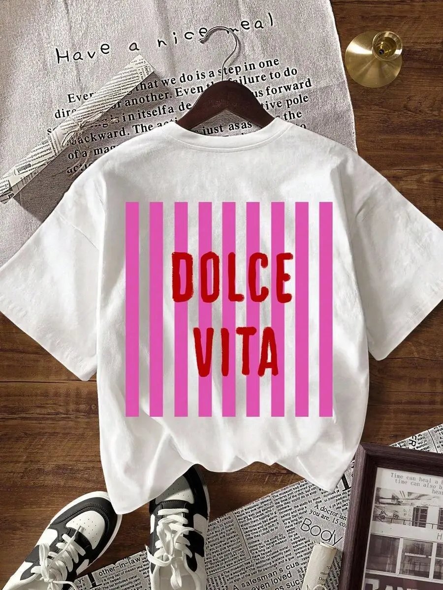 Dolce & Gabbana Dolce Vita Pink T-Shirt Tops.t Shirts - 12