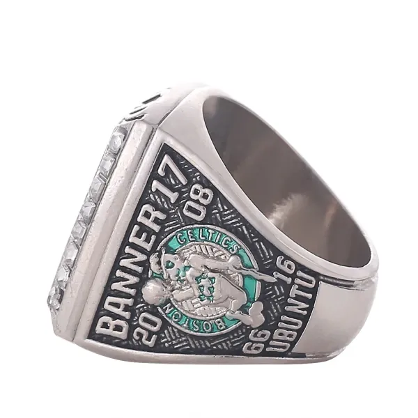 Design Boston Celtics Championship Ring Replica Silver Green Shamrock Jewelry - 4