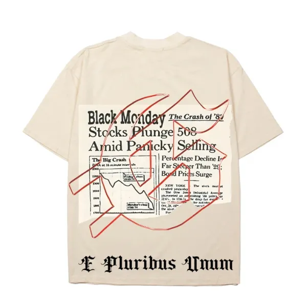 Godspeed Skeleton Newspaper Graphic T-Shirt Black - 32