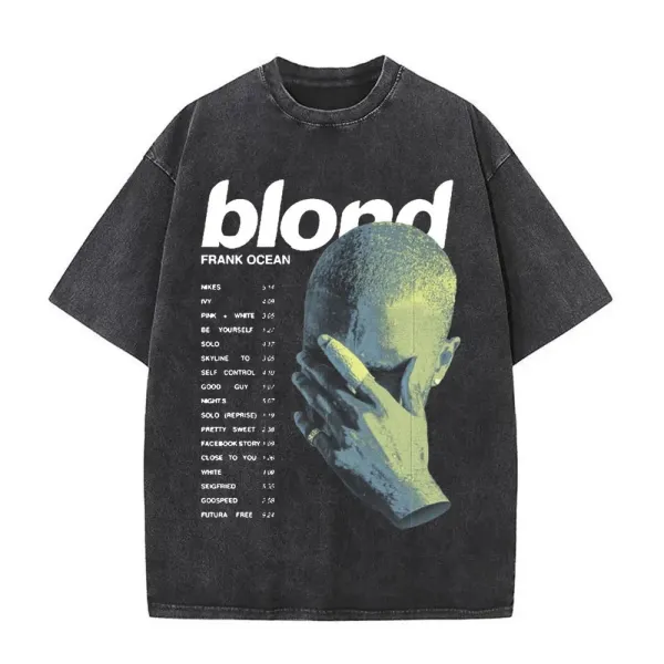 Frank Ocean blond Oversized Acid Wash T-Shirt - 26