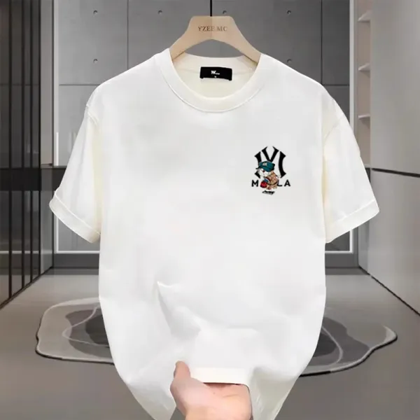 Design YZEE MC x MLB New York Yankees Mickey Mouse Graphic T-Shirt White T-Shirts - 13