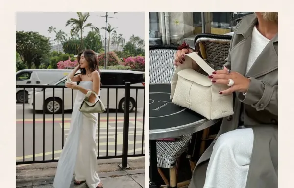 Jacquemus Le Chiquito Gray Pebbled Leather Underarm Bag Shoulder Bags - 8