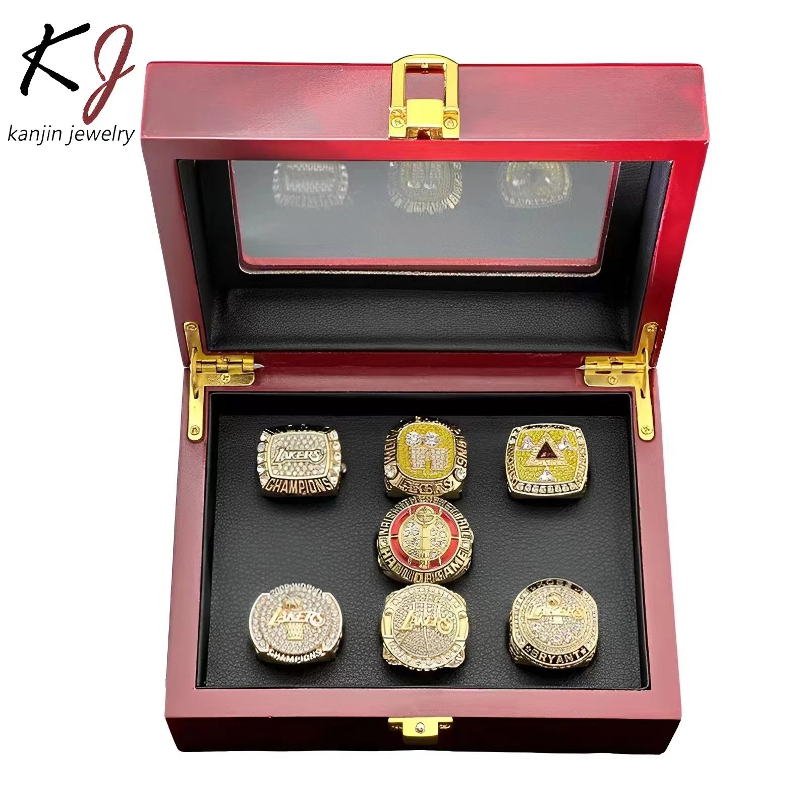 Design Kanjin Jewelry Los Angeles Lakers NBA Championship Rings Collection Gold Multicolor Jewelry Set Jewelry - 5