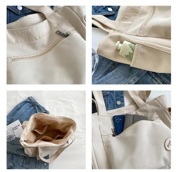 Design Good Luck! Tote Bag Beige Handbag Tote Bag - 9