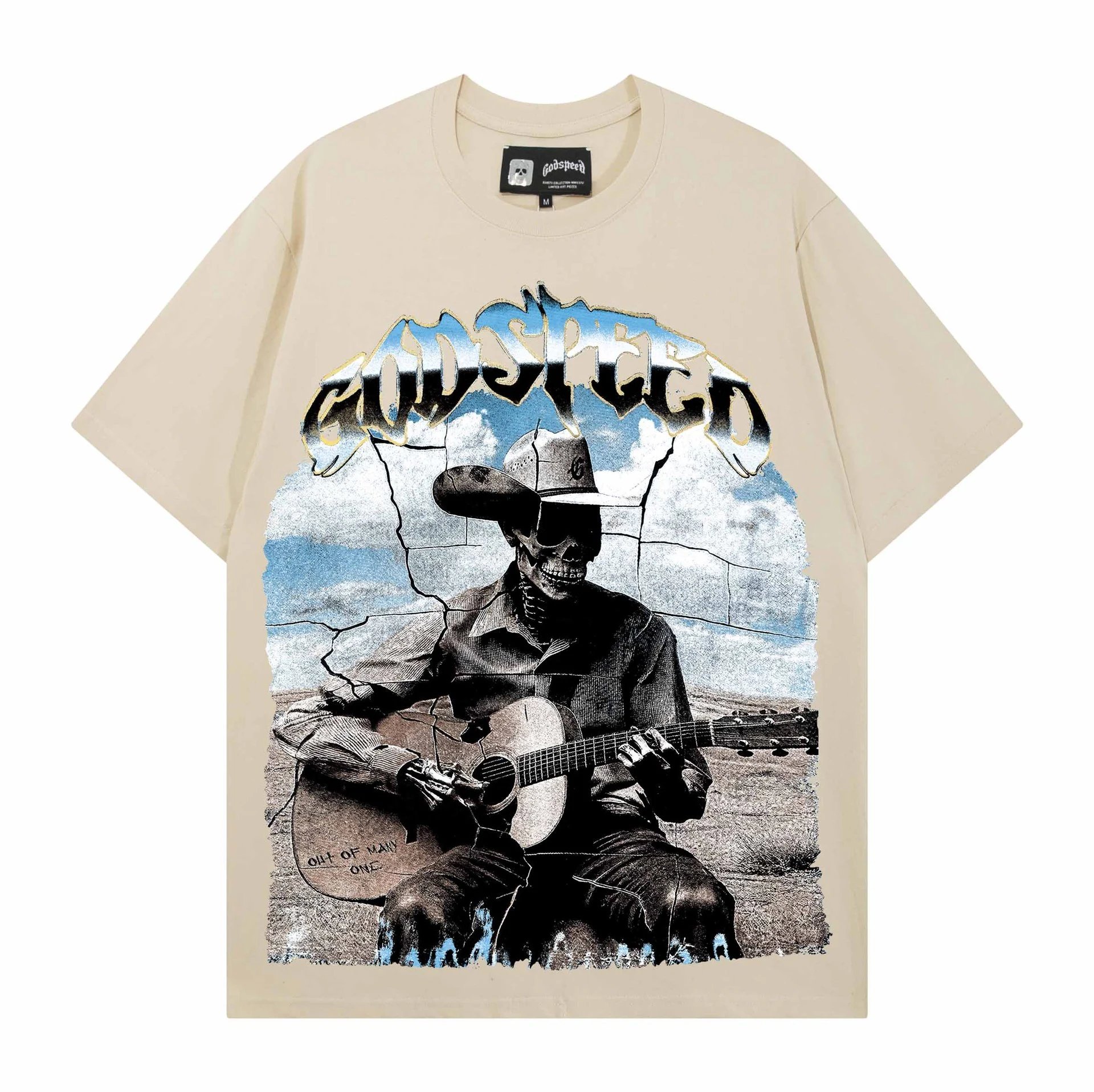 Godspeed Out Of Many One Graphic T-Shirt Beige