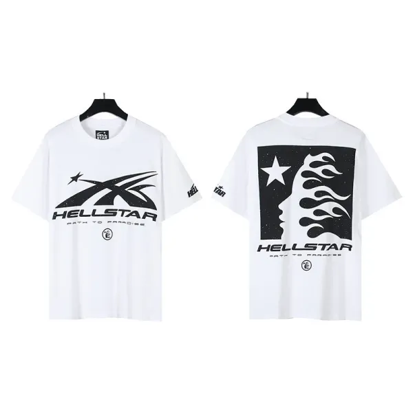 Hellstar Path To Paradise White Graphic T-Shirt - 1