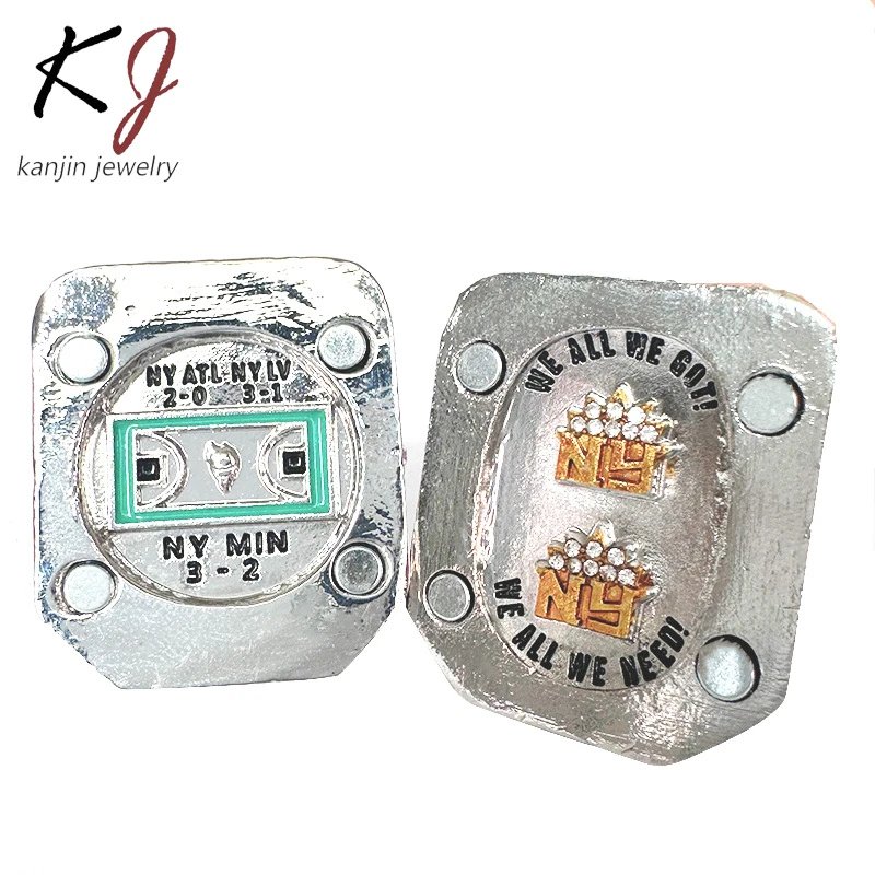 Design Kanjin Jewelry Butterfly Crystal Ring Silver Blue Black Jewelry - 2