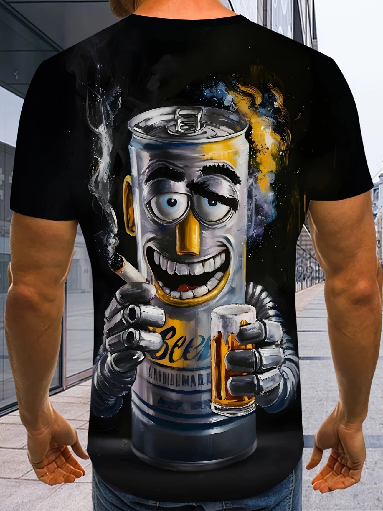 Design Popeye Comic Print Multicolor T-Shirt T-Shirts - 12