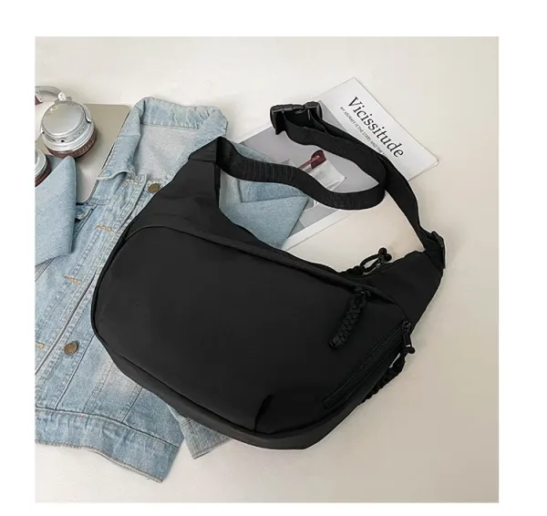 Design Minimalist Black Hobo Crossbody Bag - 37