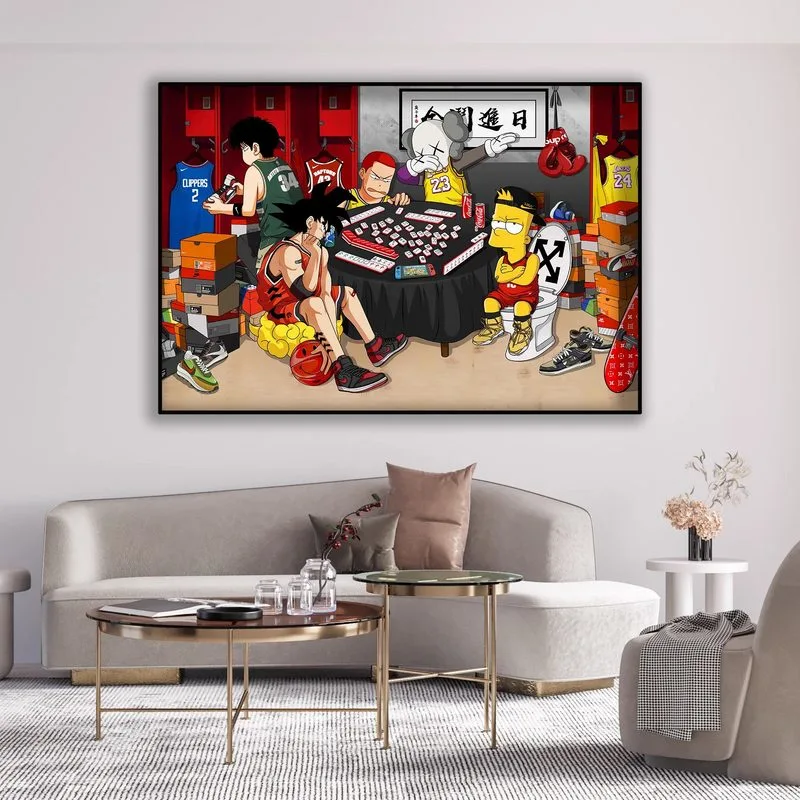 Marco de Pared NBA Anime 5 Estilos