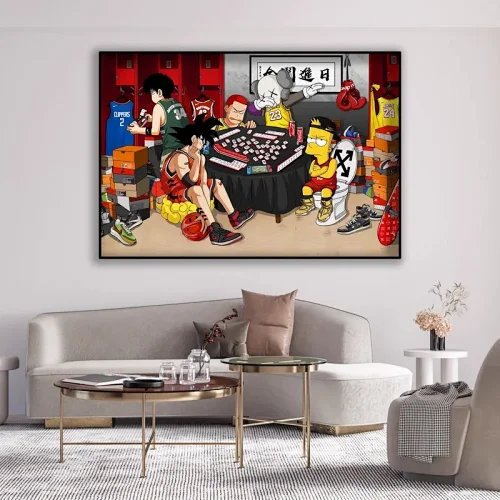 Marco de Pared NBA Anime 5 Estilos