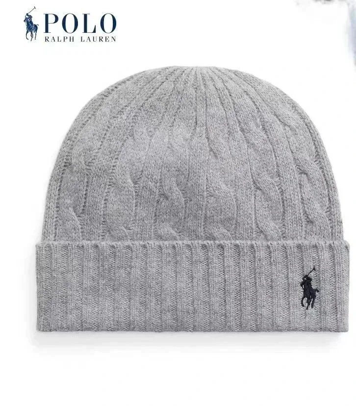 Polo Ralph Lauren Cable Knit Beanie Hat - Gray - 131315