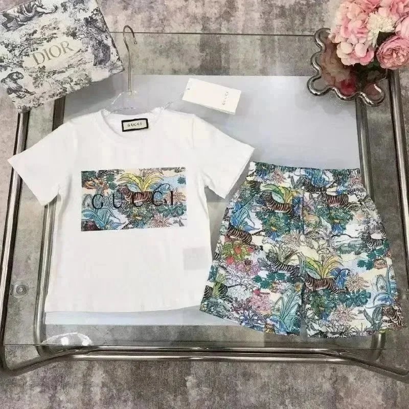 LL33-夏季儿童衣服短裤套装 - 131138