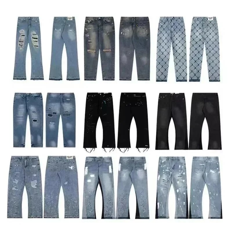 Ripped Denim Jeans for Men - Fashionable Distressed Style - 131494