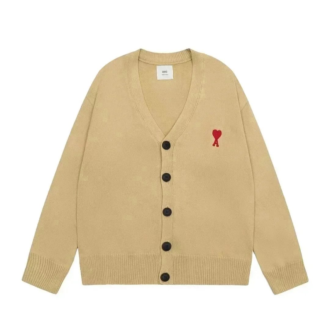 Ami Paris Heart Logo Navy Cardigan - 10