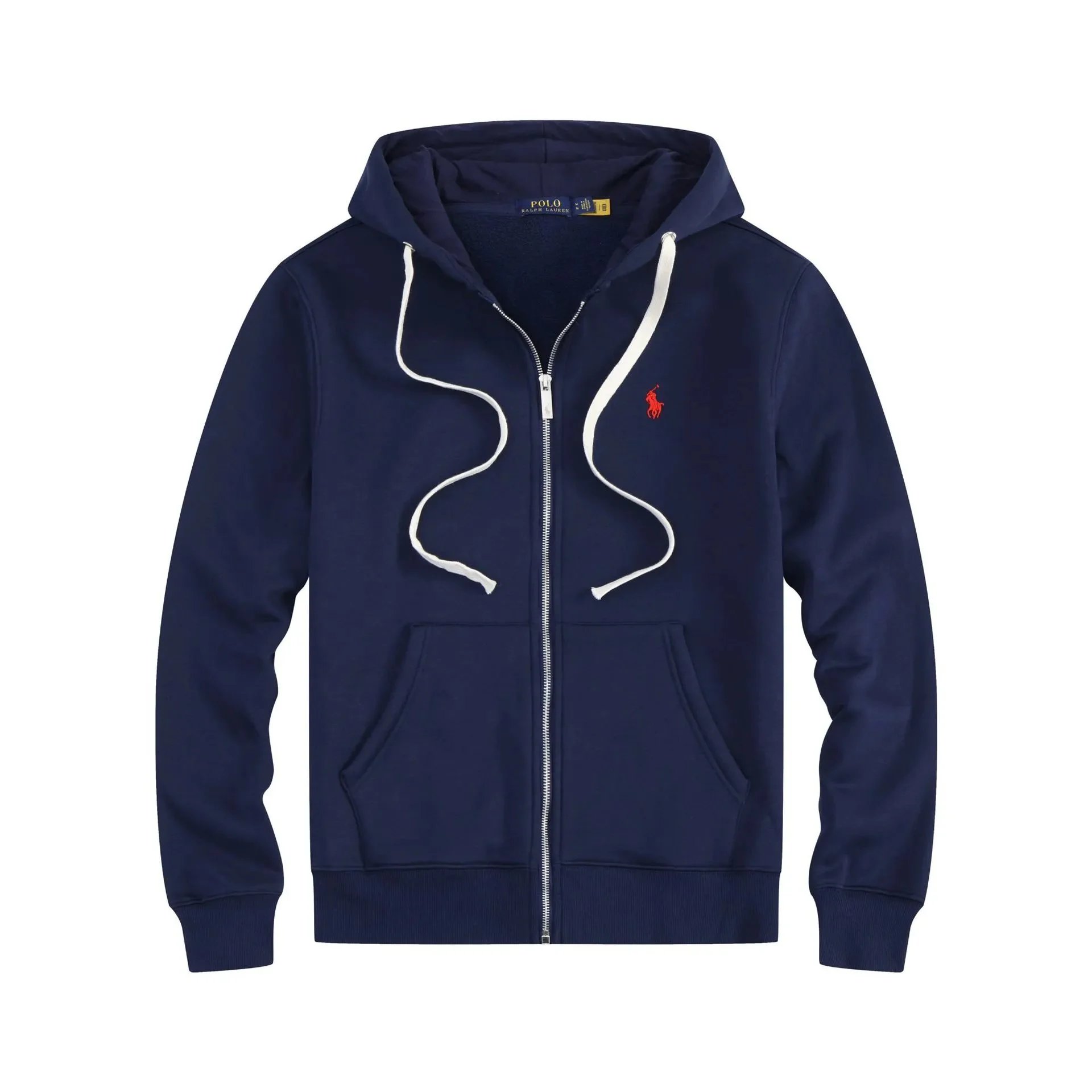 Winter plush ponytail RL cardigan pure cotton hoodie embroidered loose oversized Paul men's POLO jacket