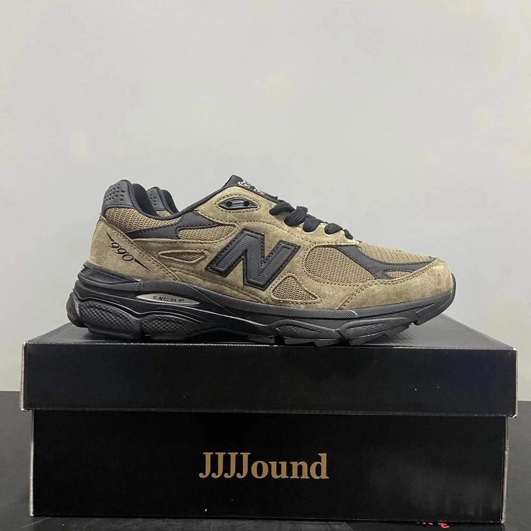 X版纯原头层猪八 NB990V3黑棕色JJJJound x New Balance M990JJ3 新百伦NB990 V3 联名黑棕复古慢跑鞋新佰伦低帮缓震运动鞋 纽巴伦男鞋女鞋