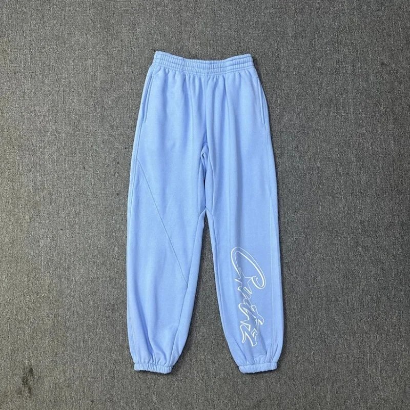 Monogrammed Pants Sky Blue