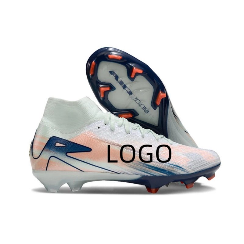 Nike Mercurial Superfly VII Elite FG White Peach Blue Soccer Cleats Sneakers