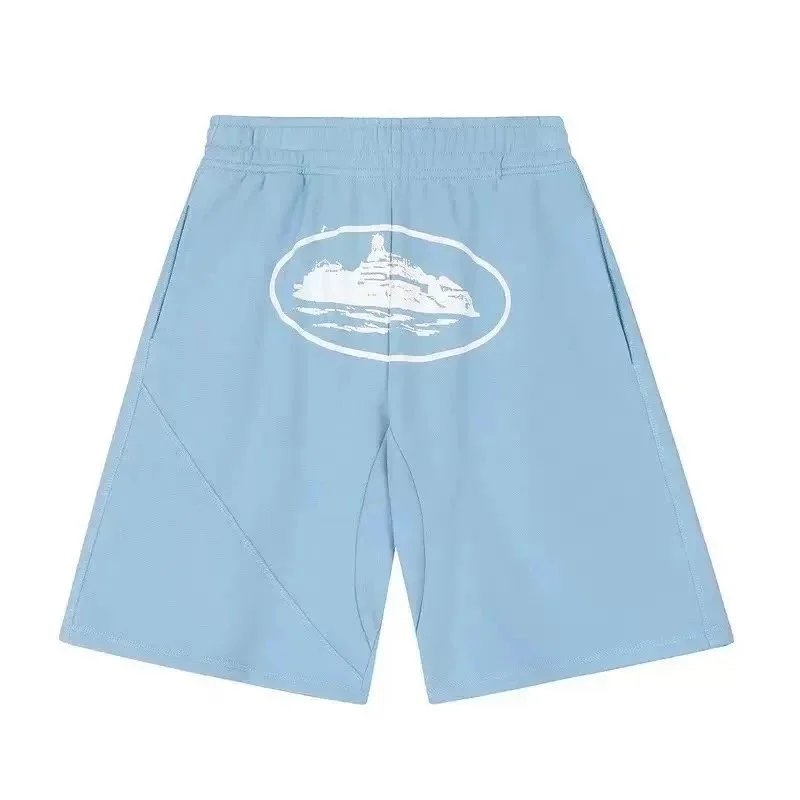 Corteiz Alcatraz Sweat Shorts Light Blue