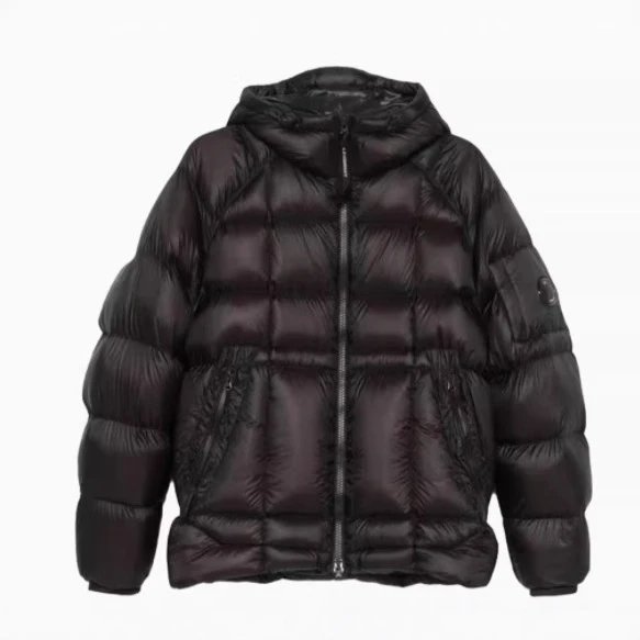 Solid color stitched white duck down down jacket for men and women FW24 hooded winter fashion versatile WhatsApp:+86 19500174185
