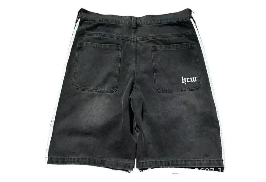 D40 Black Denim Shorts