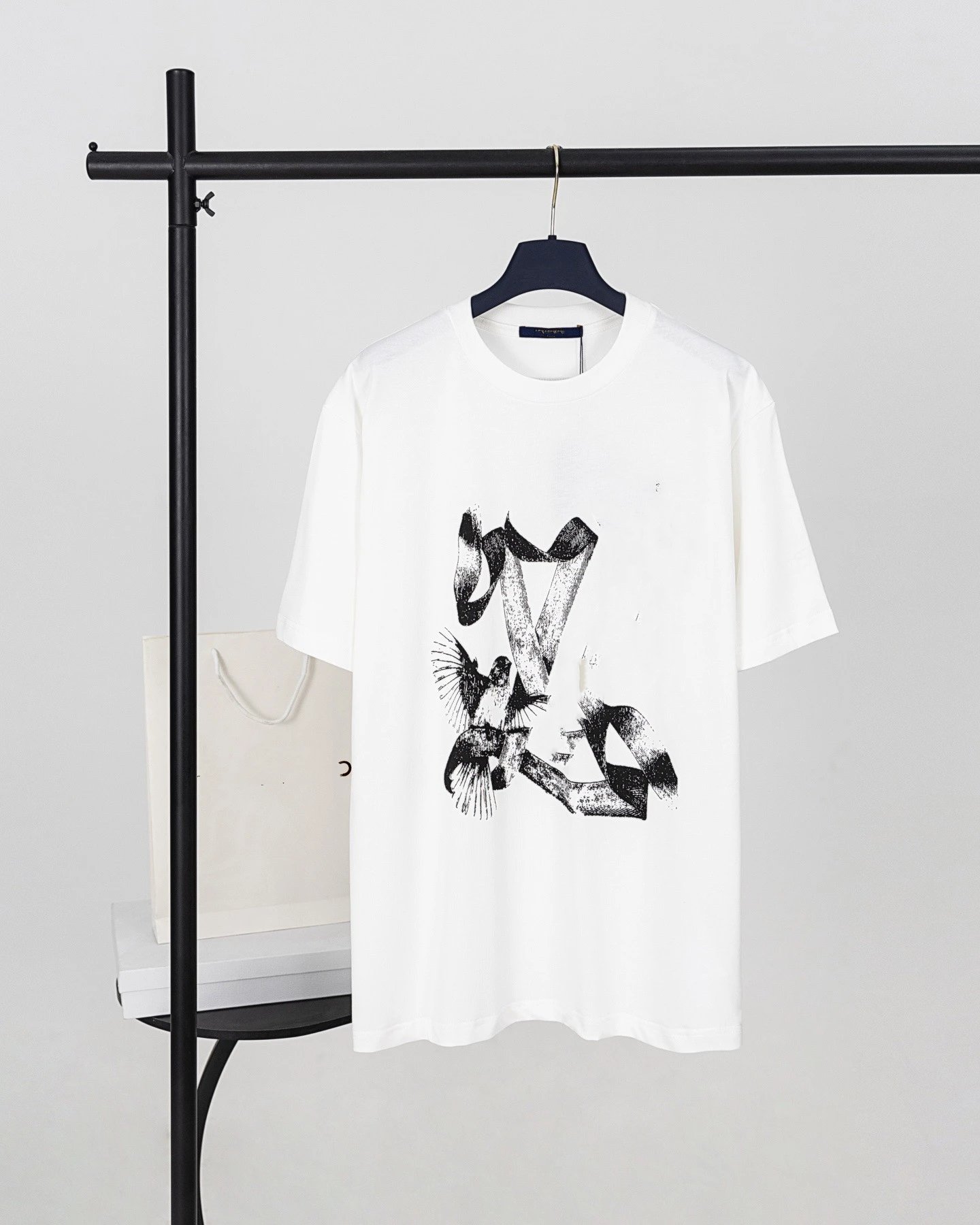 9952 White (White Crane Print)