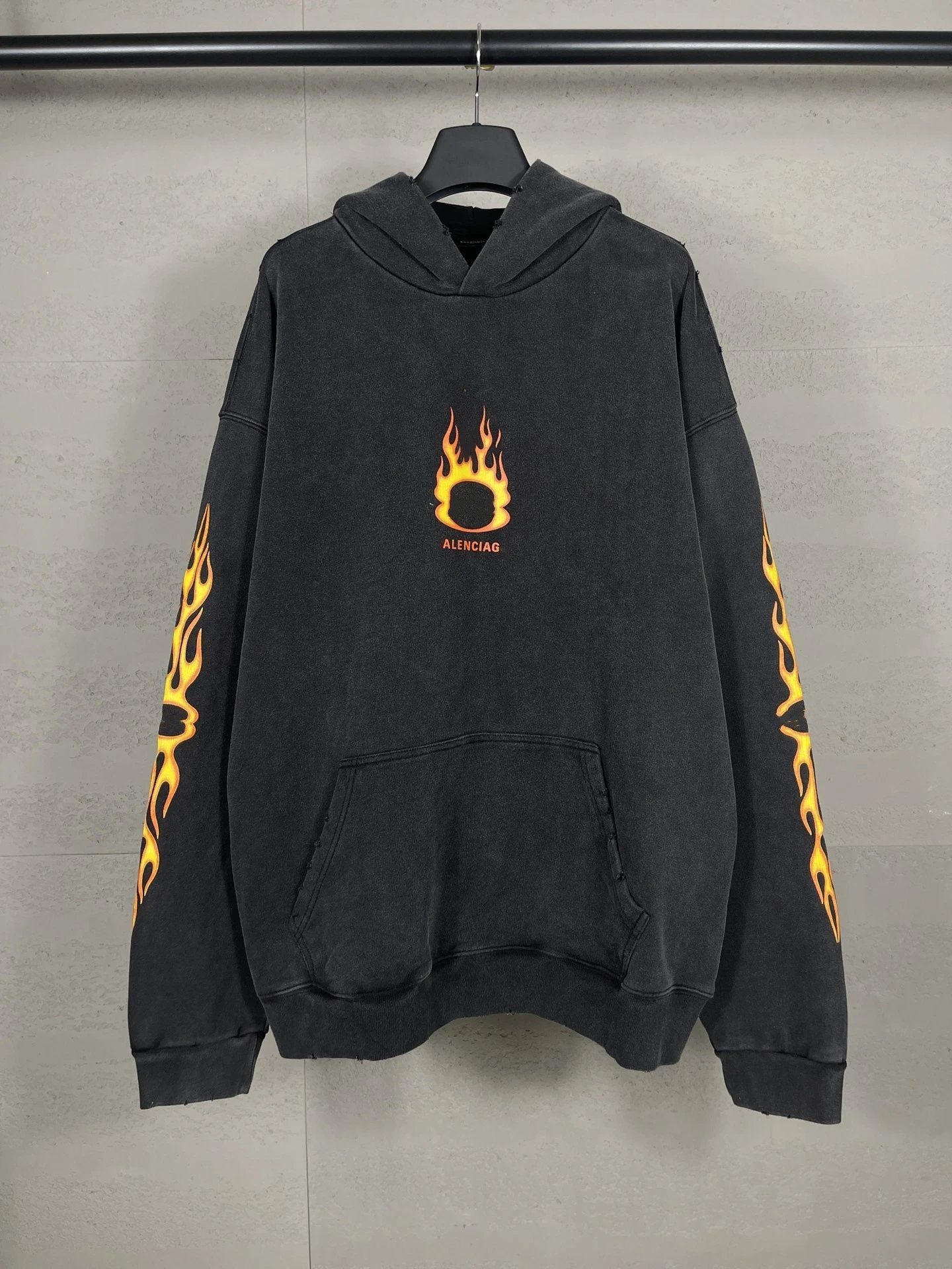 Gaichela Distressed Logo Hoodie Gray - 19