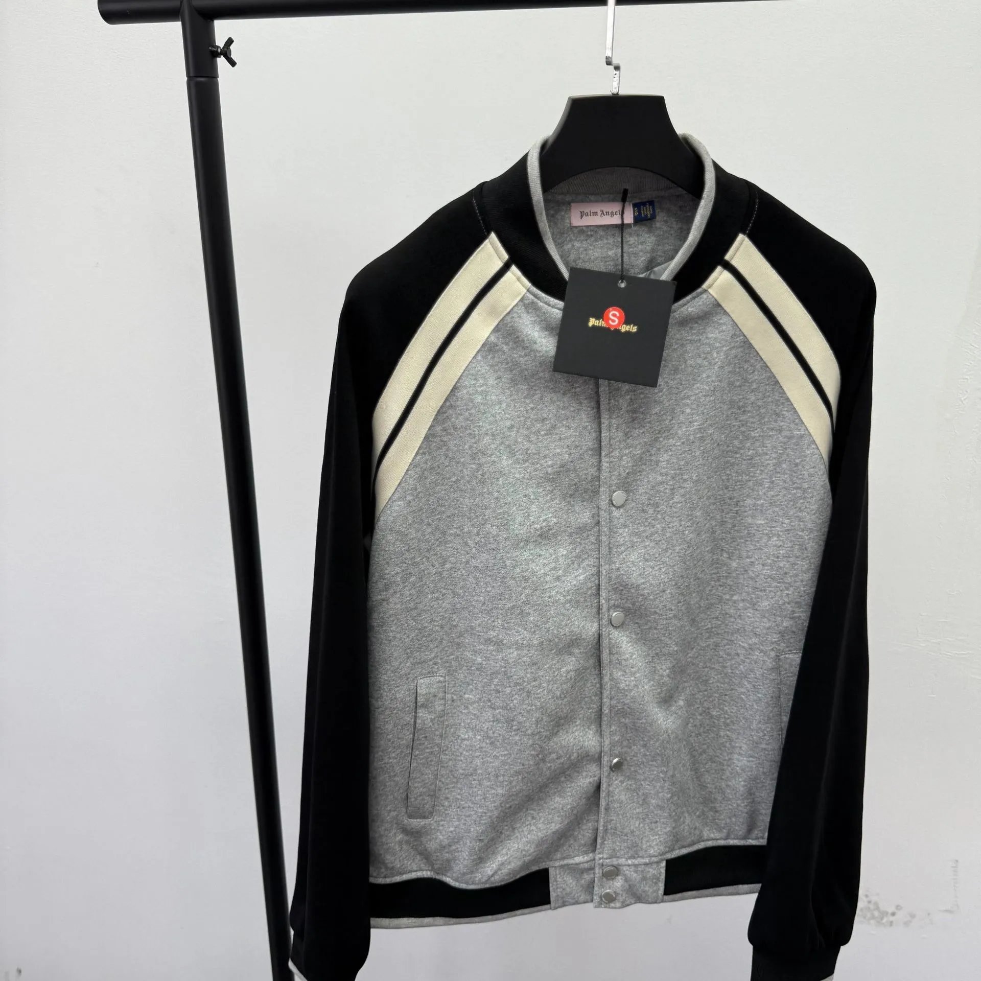 Letter Print Color Block Jacket photo 3