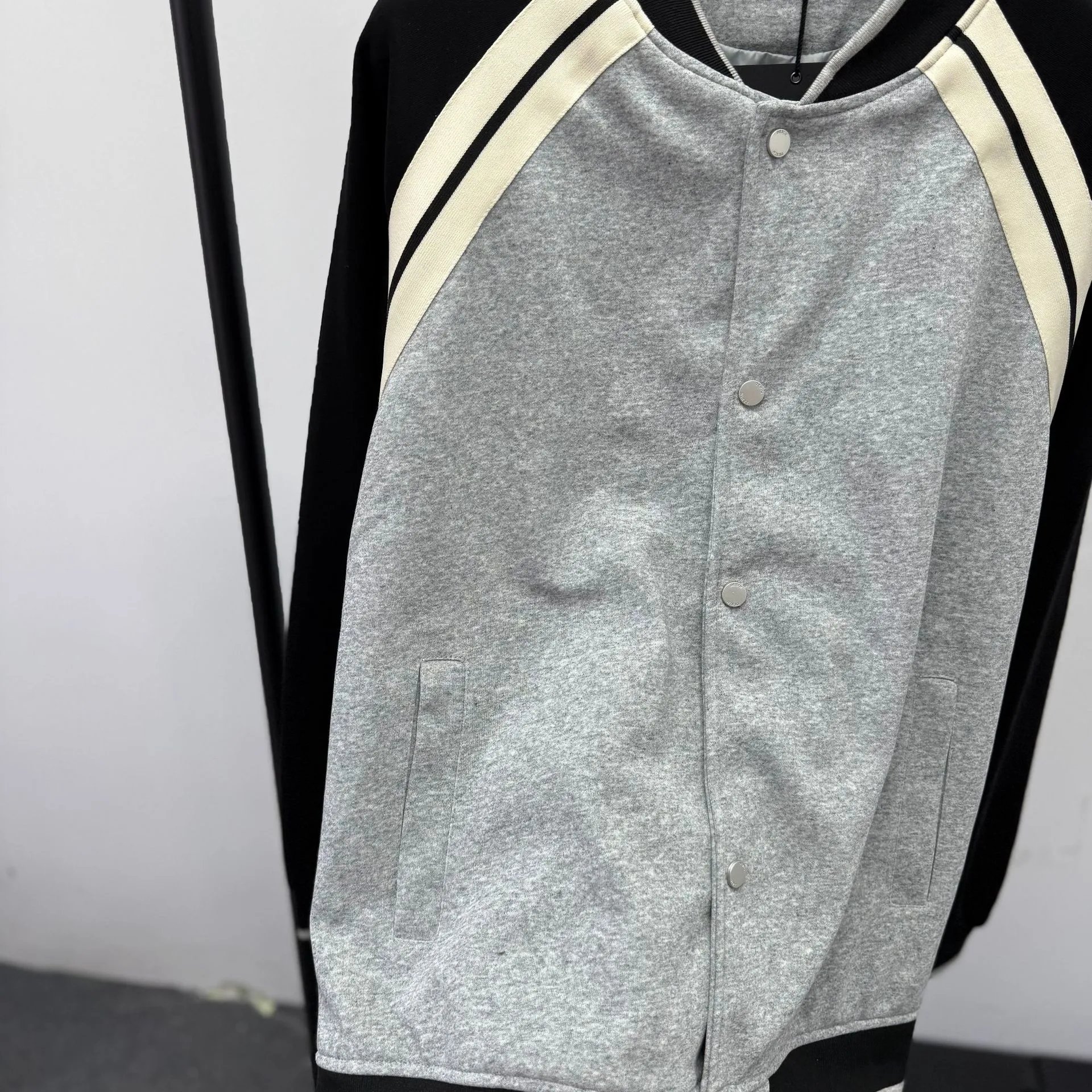 Letter Print Color Block Jacket photo 7