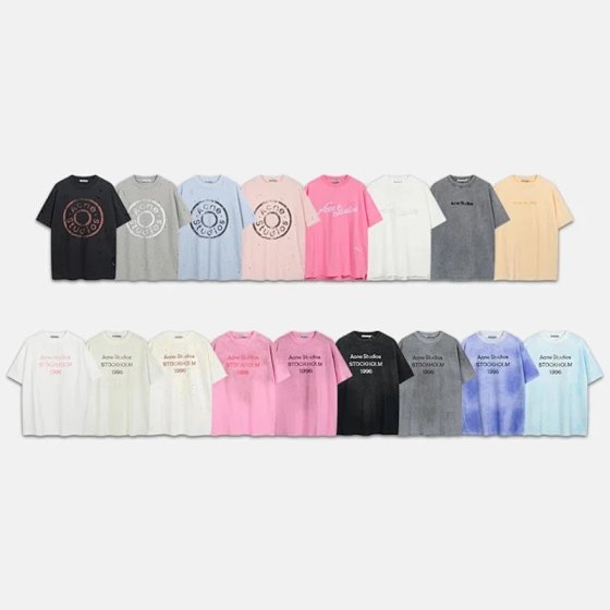 Cross-Border Exclusive AC 1996 Letter Print Washed Vintage Light Luxury Loose Unisex Short-Sleeve Couple T-Shirt