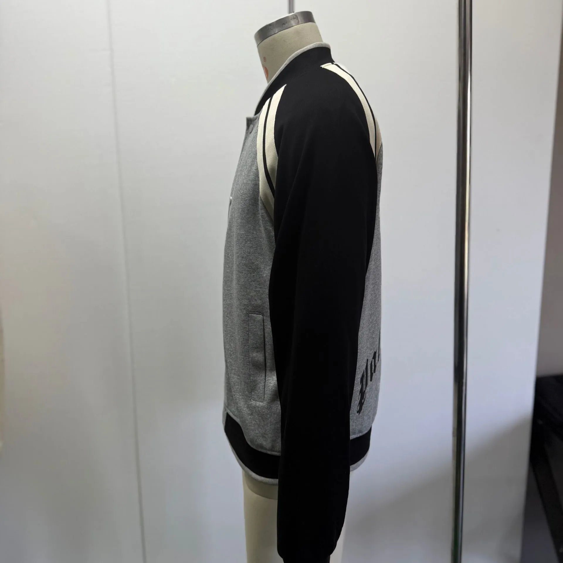 Letter Print Color Block Jacket photo 5