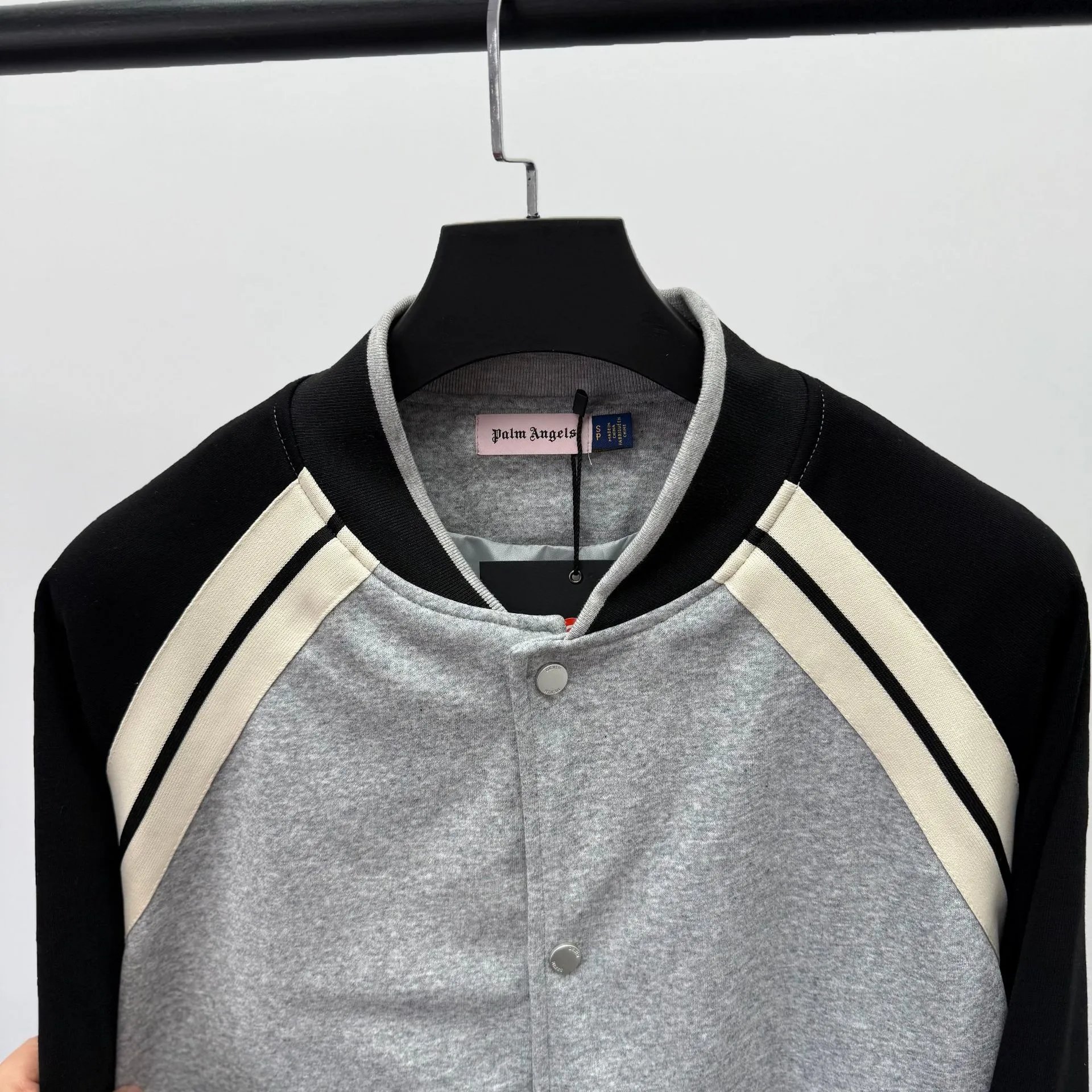 Letter Print Color Block Jacket photo 8